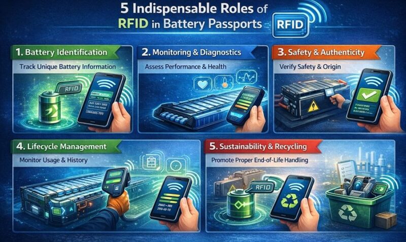 5 Indispensable Roles of RFID in Battery Passports