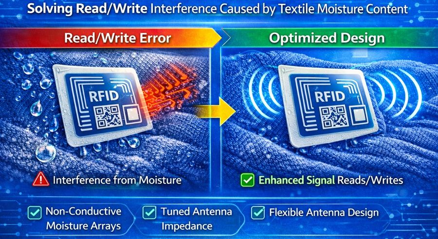 Solving Read/Write Interference Caused by Textile Moisture Content