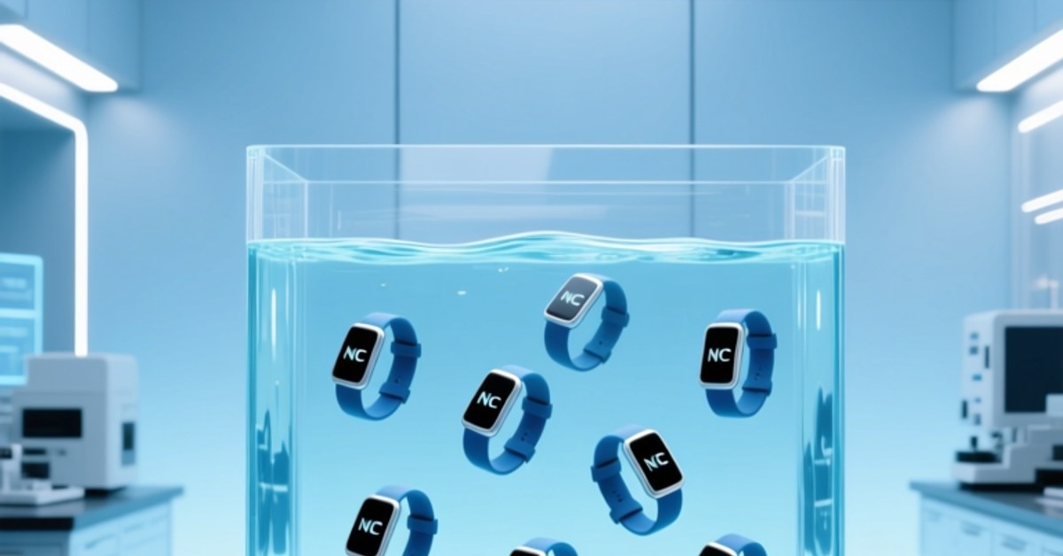Professional lab testing of NFC wristband waterproof integrity under controlled conditions