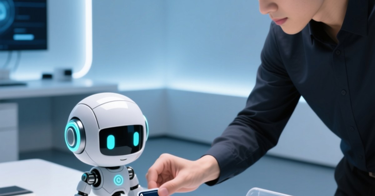 NFC-enabled gaming figurines and collectible cards with a digital display showing digital twin data