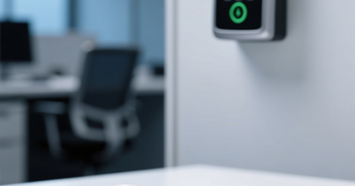 NFC ring and smartwatch placed side by side on a clean desk, illustrating the wearable form factor comparison for enterprise NFC deployments.