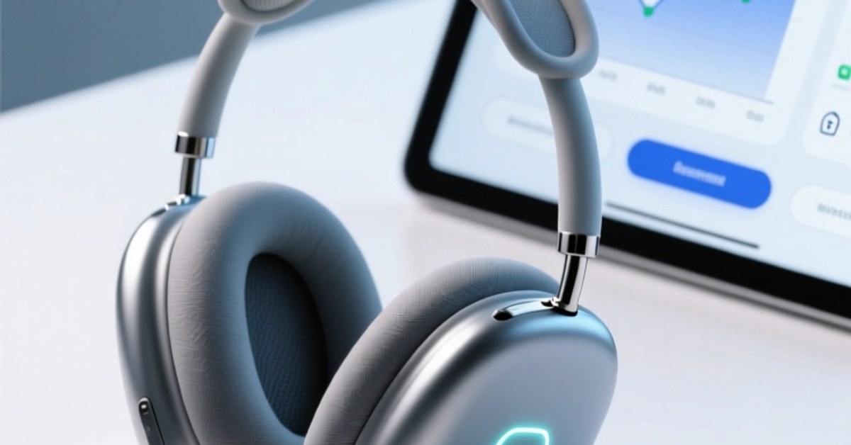 NFC tag embedded in headphone earpad for authentication and fit guidance